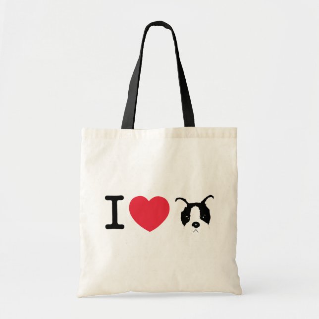 I Love Puppy Tote (Front)