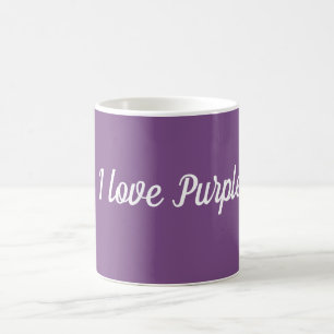 I  Love Purple white Mug