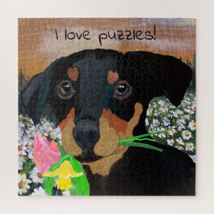 I Love Puzzles, Beautiful Dogs and Fun Jigsaw Puzzle
