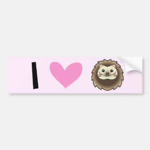I Love Pygmy Hedgehogs Bumper Sticker