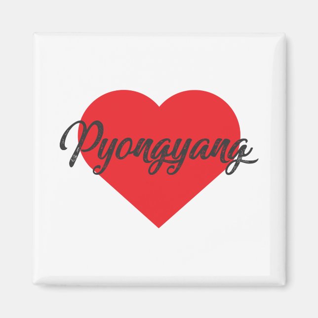 I Love Pyongyang Magnet (Front)