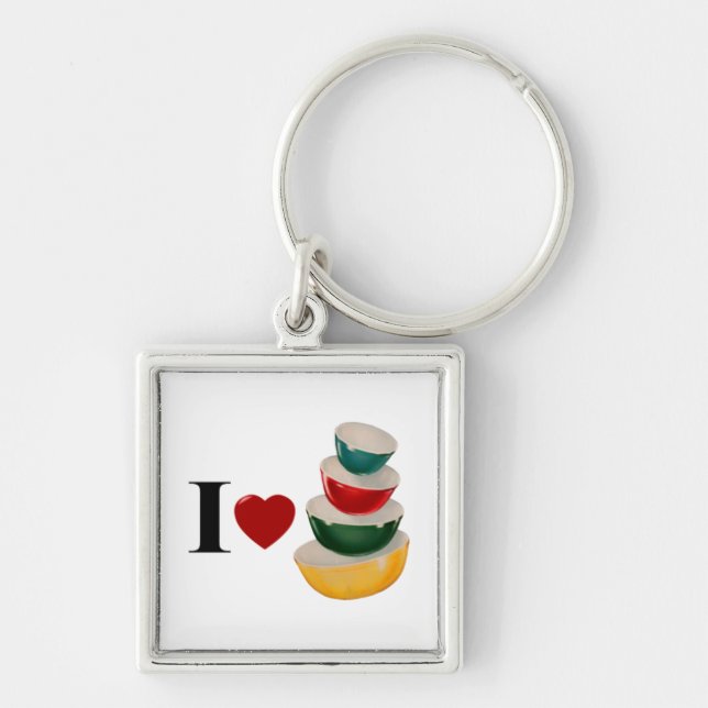 I Love Pyrex Key Ring (Front)