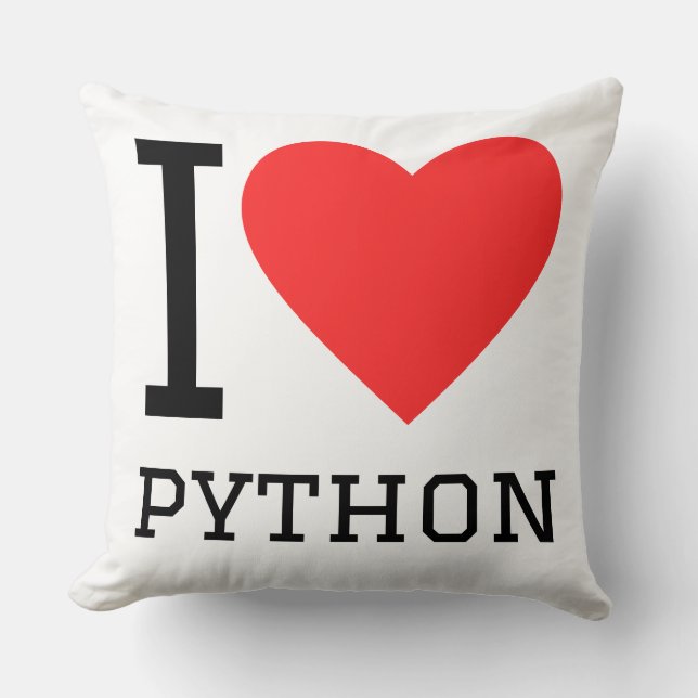I love Python Cushion (Front)