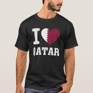 I Love Qatar Heart Souvenir Lovers Pride Travel Lo T-Shirt