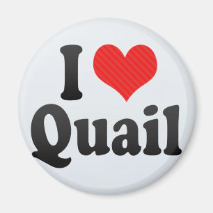I Love Quail Magnet