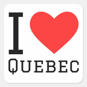 I love quebec square sticker
