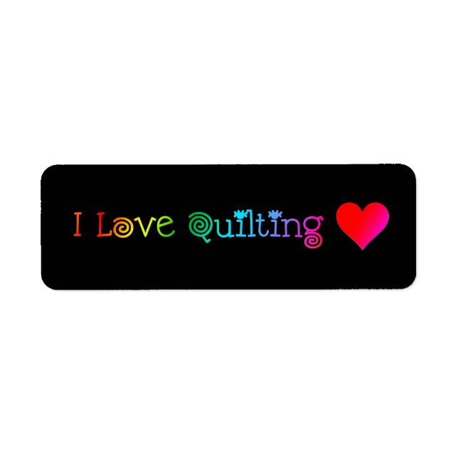 I Love Quilting Labels (Front)