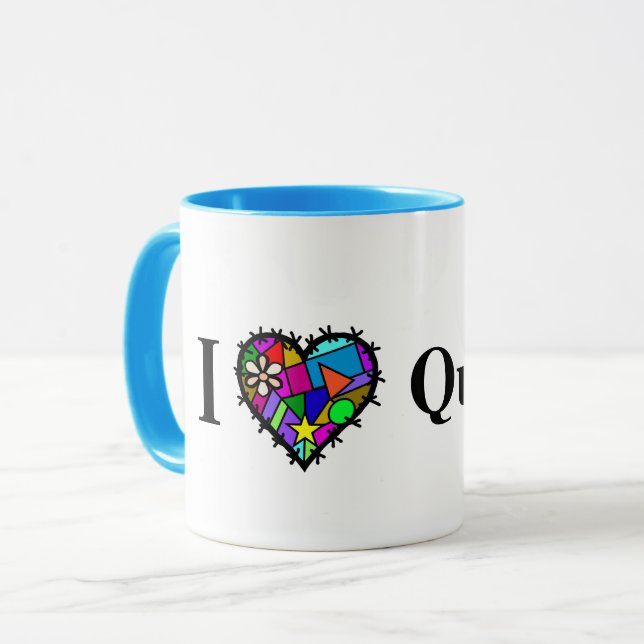 I Love Quilting Mug (Front Left)
