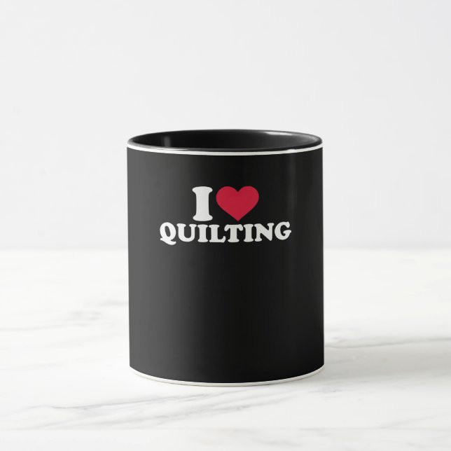I Love Quilting Premium Mug (Center)