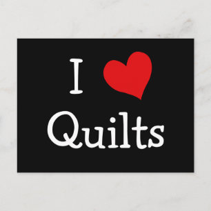 I Love Quilts Postcard