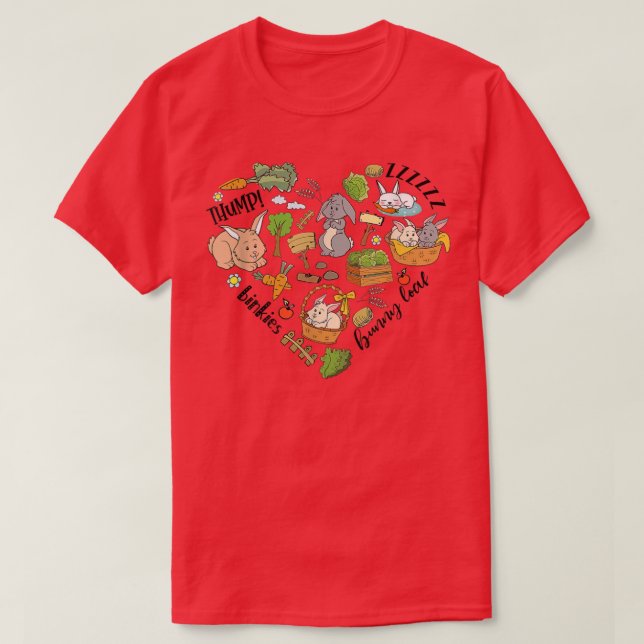 I Love Rabbits Bunny Love Heart Rabbit Bunny Mum E T-Shirt (Design Front)