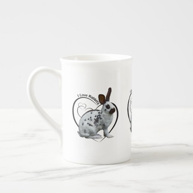I Love Rabbits Mug (Left)