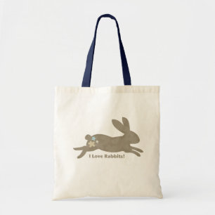 I Love Rabbits Tote Bag