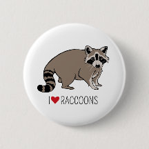 I Love Raccoons - Cartoon Racoon