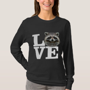 I Love Raccoons Funny Racoon Love Gift Cute Racoo T-Shirt