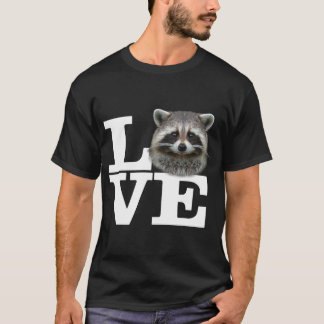 I Love Raccoons Funny Racoon Love Gift Cute Racoo T-Shirt