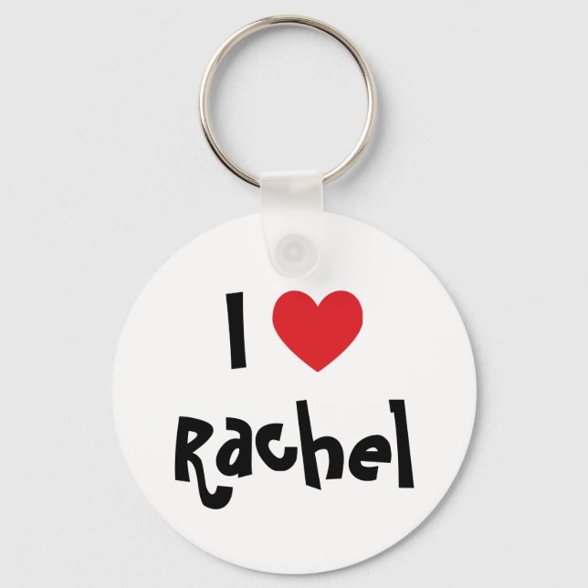I Love Rachel Key Ring (Front)