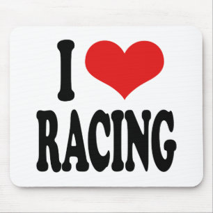 I Love Racing Mouse Pad