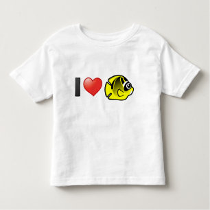 I Love Racoon Butterflyfish Toddler T-Shirt