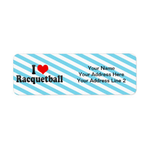 I Love Racquetball Return Address Label