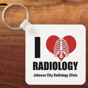 I Love Radiology Cool Custom Radiologist Clinic Key Ring