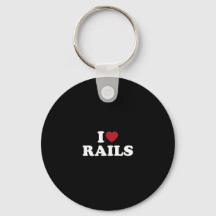 I Love Rails Skate Parks Skateboarding Skater Key Ring