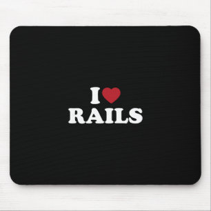 I Love Rails Skate Parks Skateboarding Skater Mouse Pad