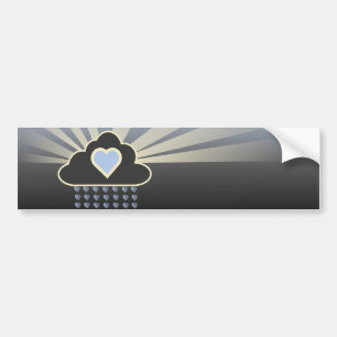 I Love Rain Clouds Bumper Sticker