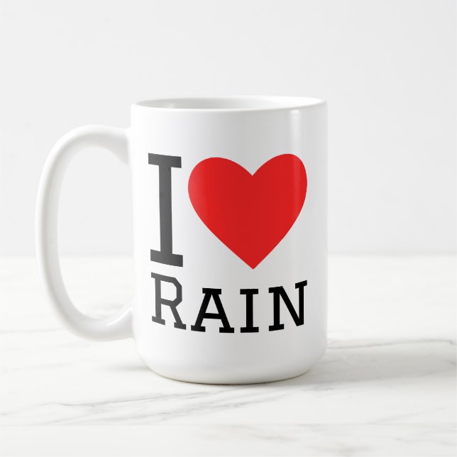 I love rain coffee mug (Left)