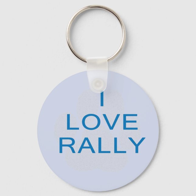 I Love Rally Key Ring (Front)
