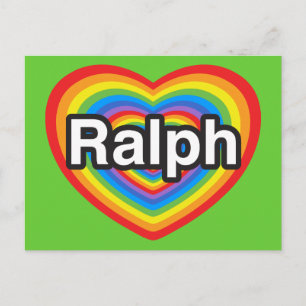 I love Ralph. I love you Ralph. Heart Postcard