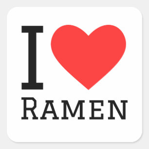 I love ramen square sticker