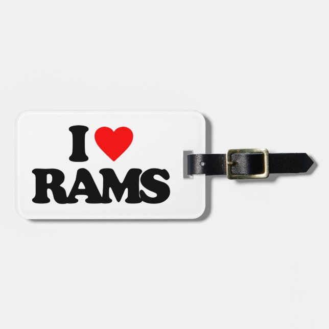 I LOVE RAMS LUGGAGE TAG (Front Horizontal)