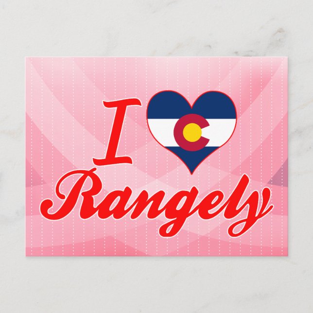 I Love Rangely, Colorado Postcard (Front)