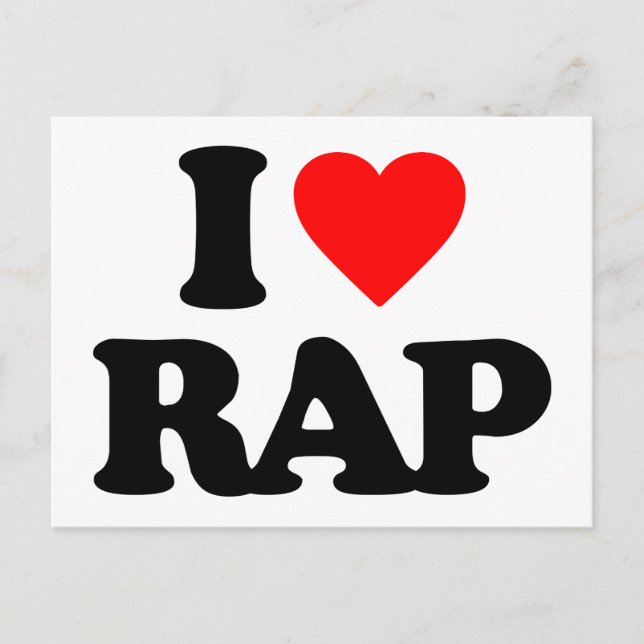 I LOVE RAP POSTCARD (Front)