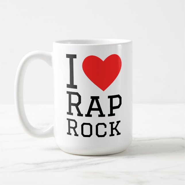 I love rap rock coffee mug (Left)