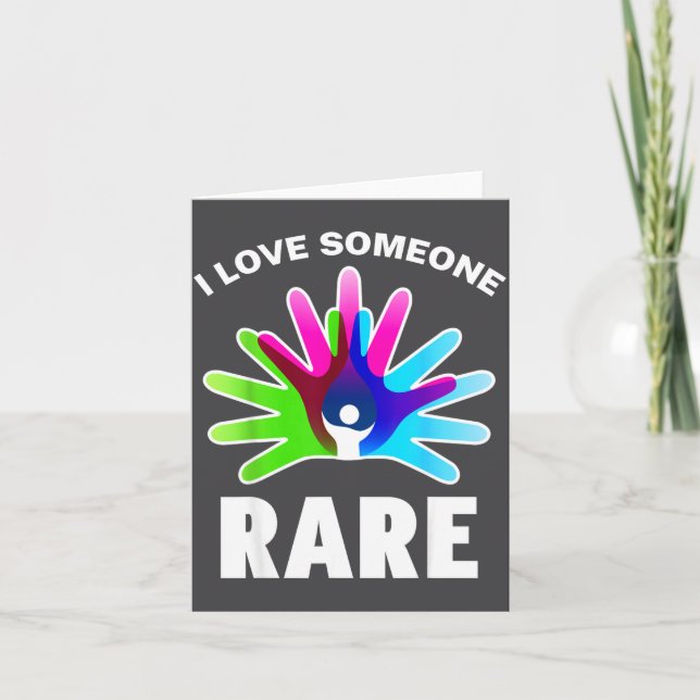 I Love Rare Disease Awareness Shirt - Rare Disease Card (Front)