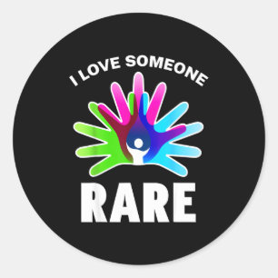 I Love Rare Disease Awareness Shirt - Rare Disease Classic Round Sticker