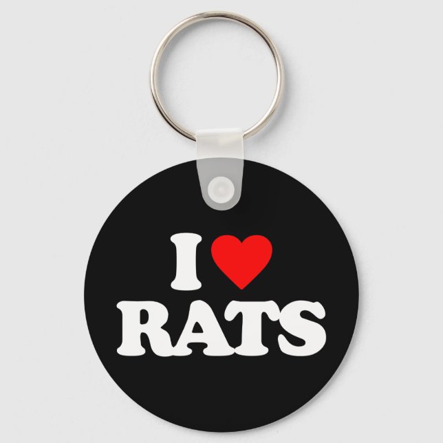 I LOVE RATS KEY RING (Front)