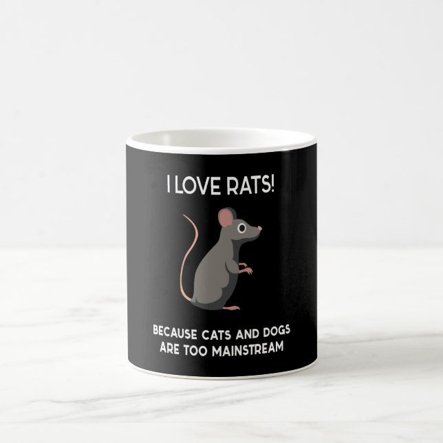 I Love Rats Mouse Mice Rodent Coffee Mug (Center)
