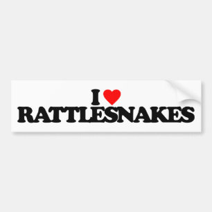 I LOVE RATTLESNAKES BUMPER STICKER