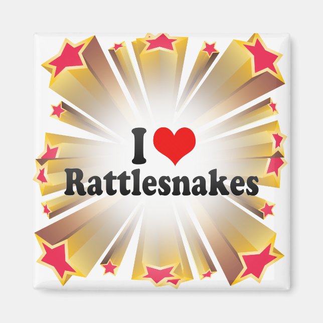I Love Rattlesnakes Magnet (Front)
