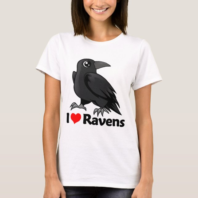 I Love Ravens T-Shirt (Front)