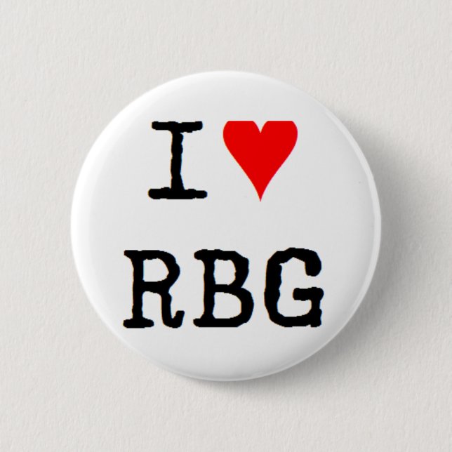 i love rbg 6 cm round badge (Front)