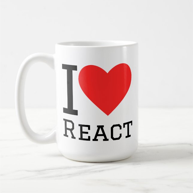 I love react coffee mug (Left)