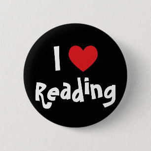 I Love Reading 6 Cm Round Badge