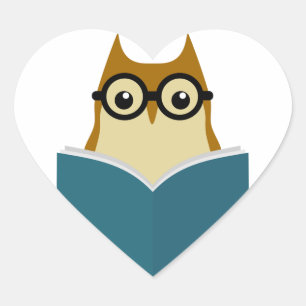 I love reading heart sticker