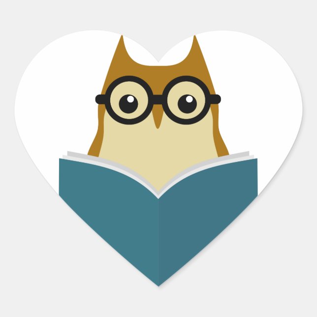 I love reading heart sticker (Front)