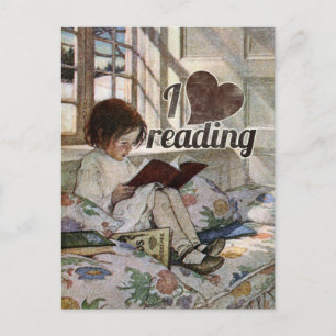 I Love Reading Postcard