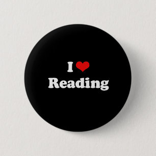 I Love Reading Tshirt 6 Cm Round Badge